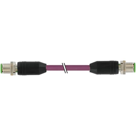 Murrelektronik M12 male 90 Degree / M12 female 90 Degree shielded Cube67, PUR 20AWG+22AWG shielde 7000-44511-7980500